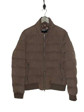 Herno Brown Down Filled Puffer Bomber Jacket